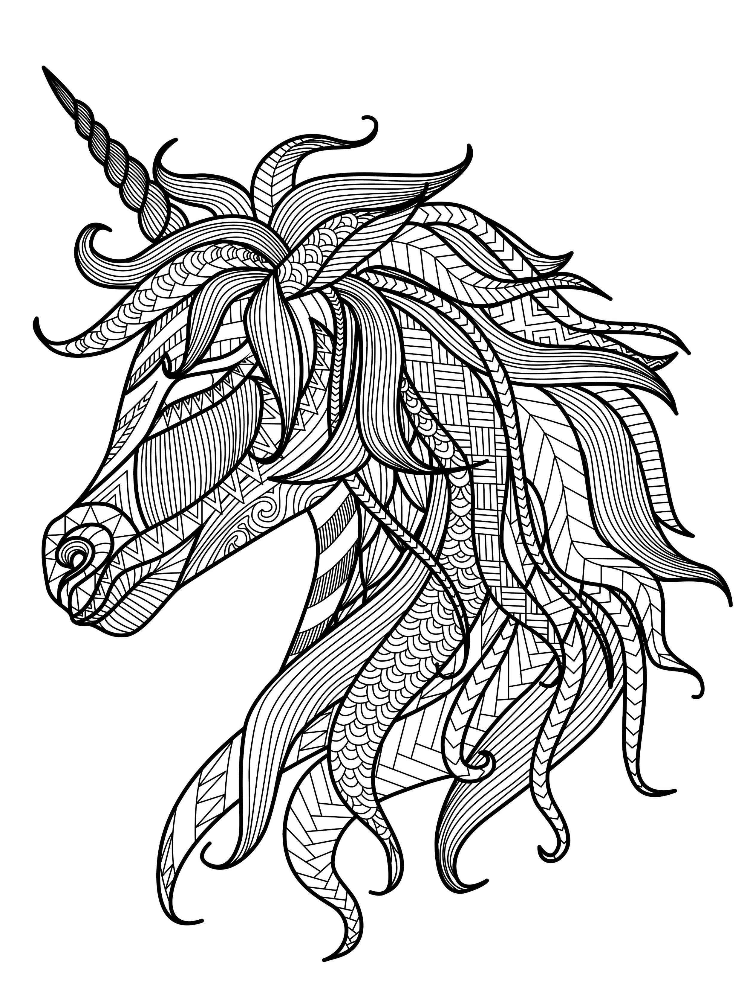 Gorgeous free printable adult coloring pages unicorn coloring pages animal coloring pages horse coloring pages