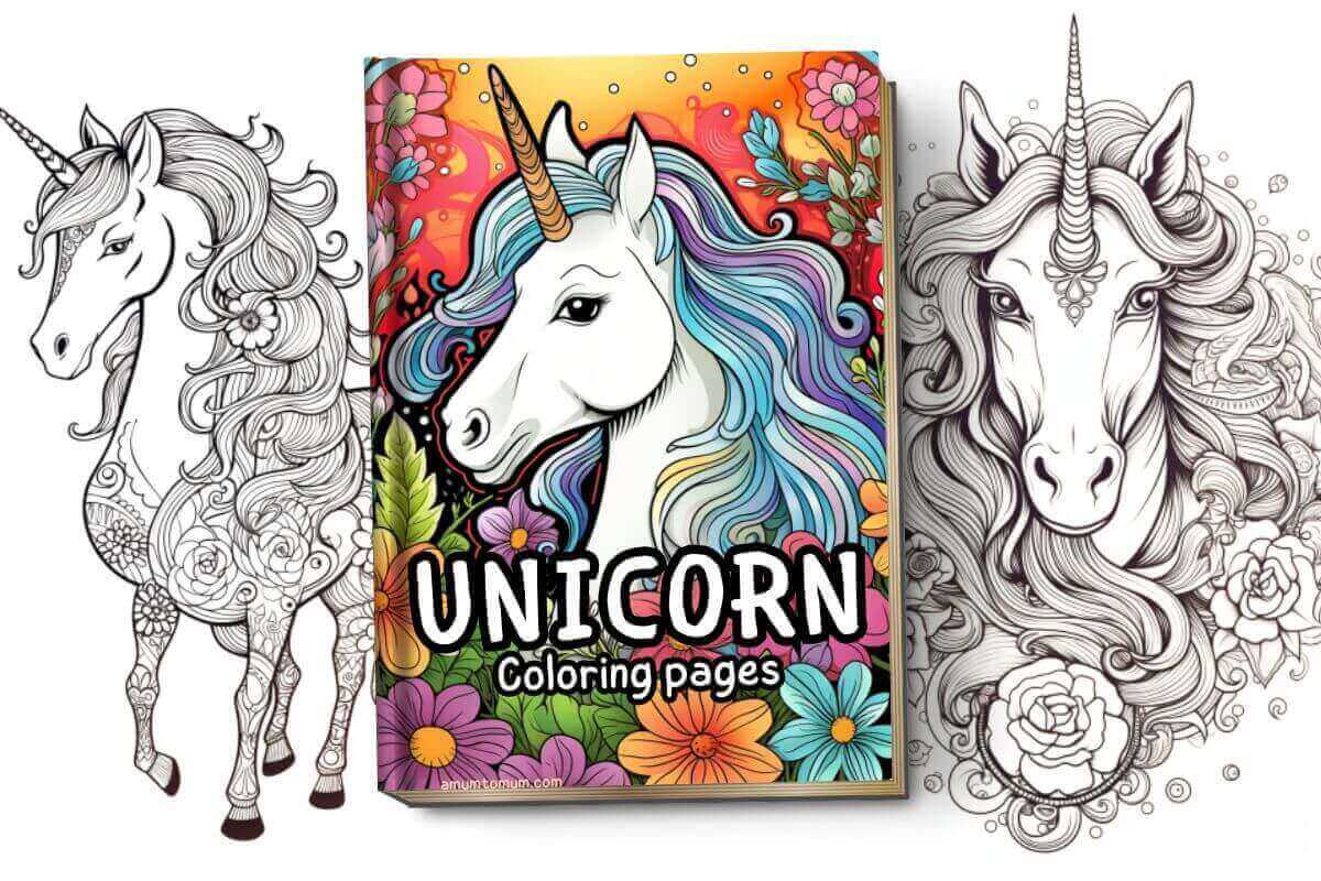 Unicorn coloring sheets for kids and adults free printable