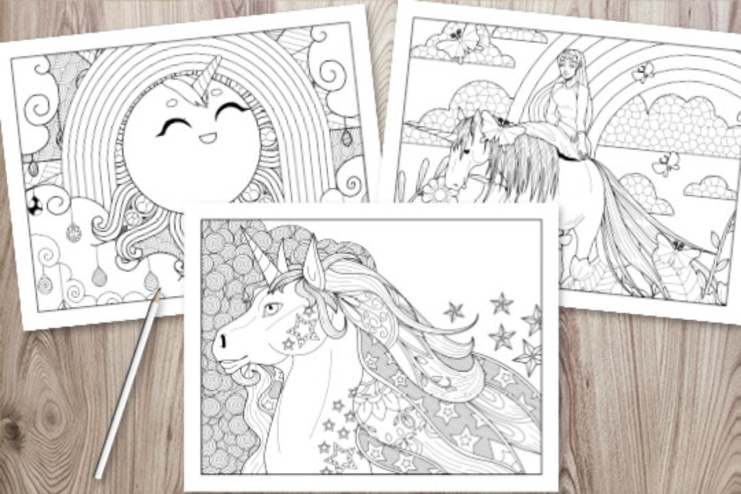 Unicorn coloring pages â the artisan life