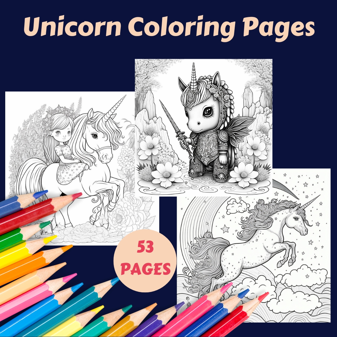 Cute unicorn coloring pages made by teachers