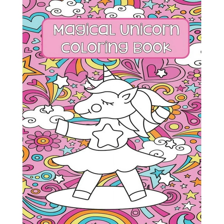 Magical unicorn coloring book unicorn coloring pages