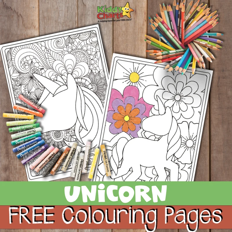 Unicorn coloring pages for kids and adults