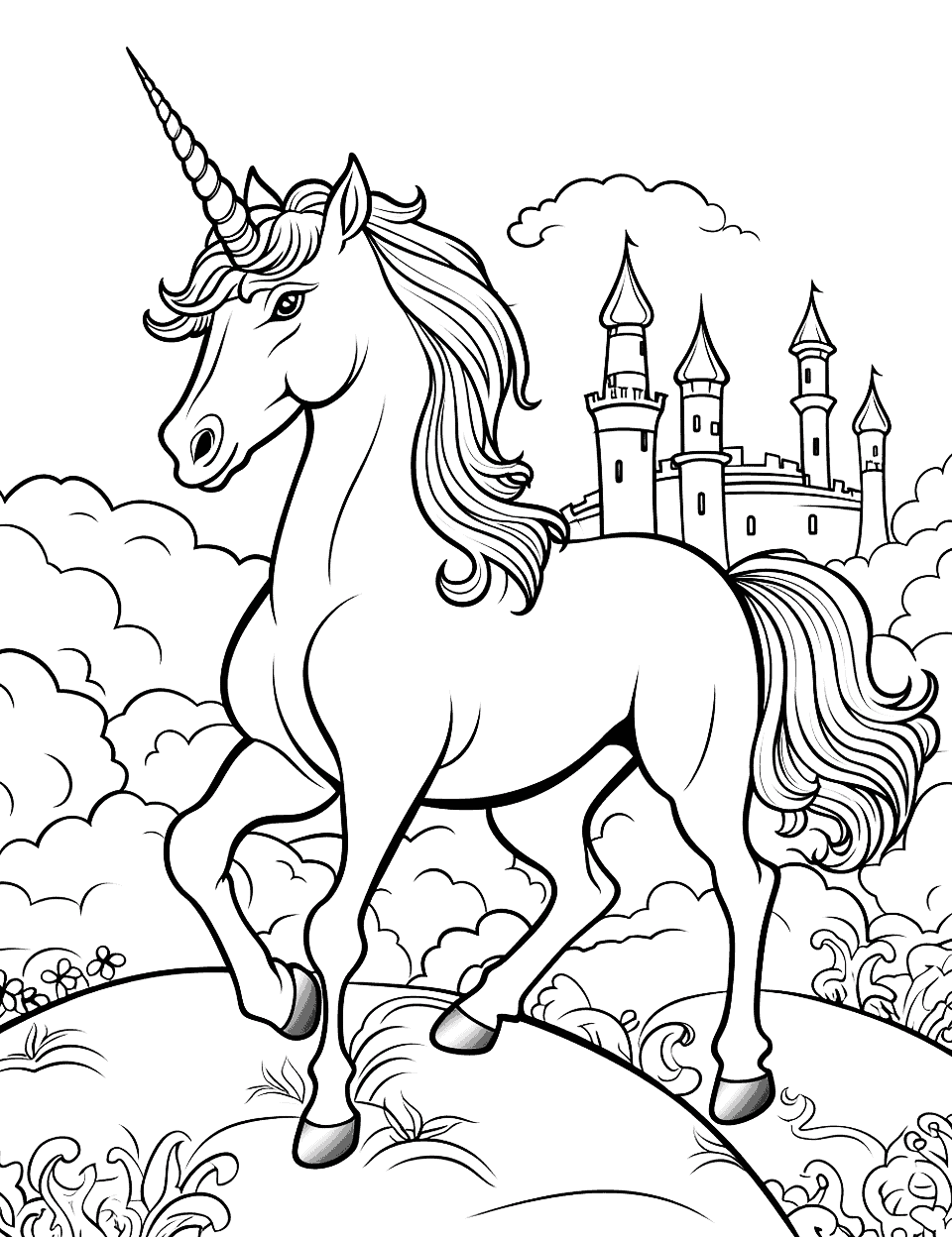 Unicorn coloring pages free printable sheets