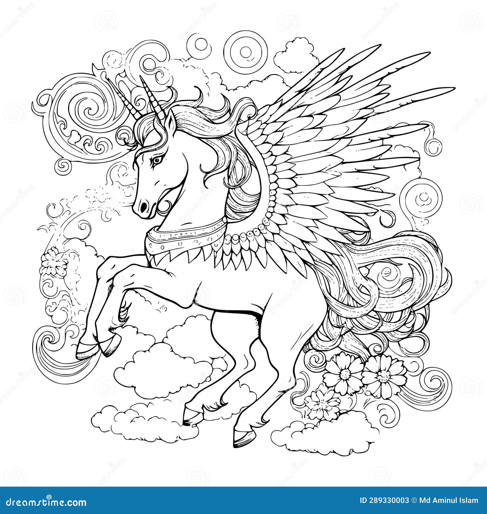 Coloring pages unicorn pegasus stock illustrations â coloring pages unicorn pegasus stock illustrations vectors clipart