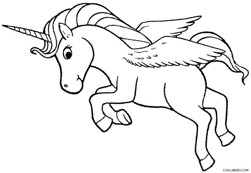 Online coloring pages coloring coloring page little unicorn and the wings coloring