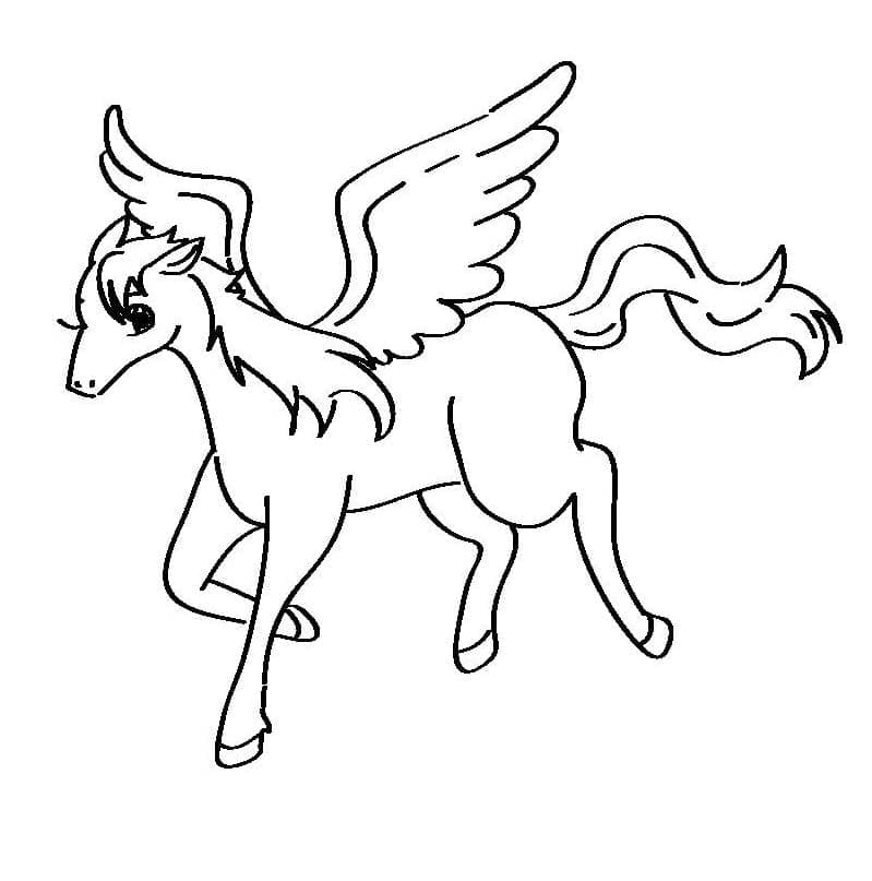 Pegasus to print coloring page