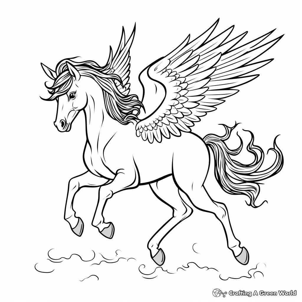 Unicorn pegasus coloring pages