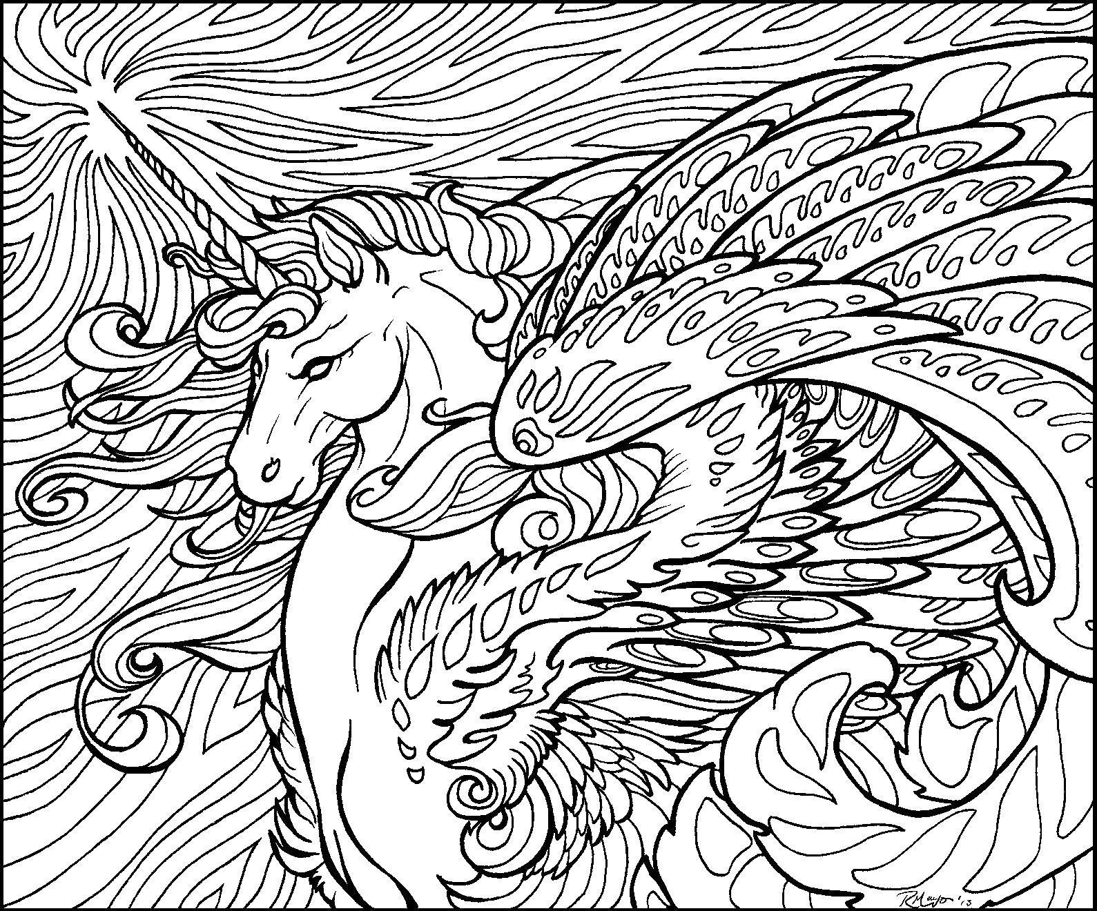 Online coloring pages pegasus coloring page pegasus unicorn coloring