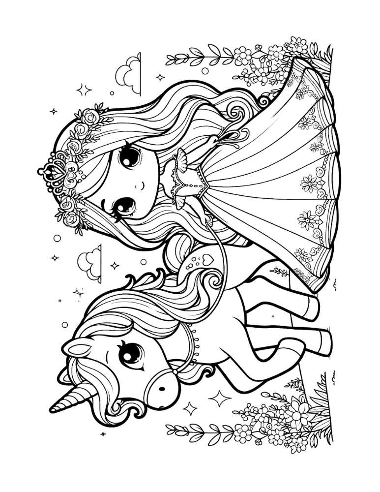 Free princess coloring pages for kids