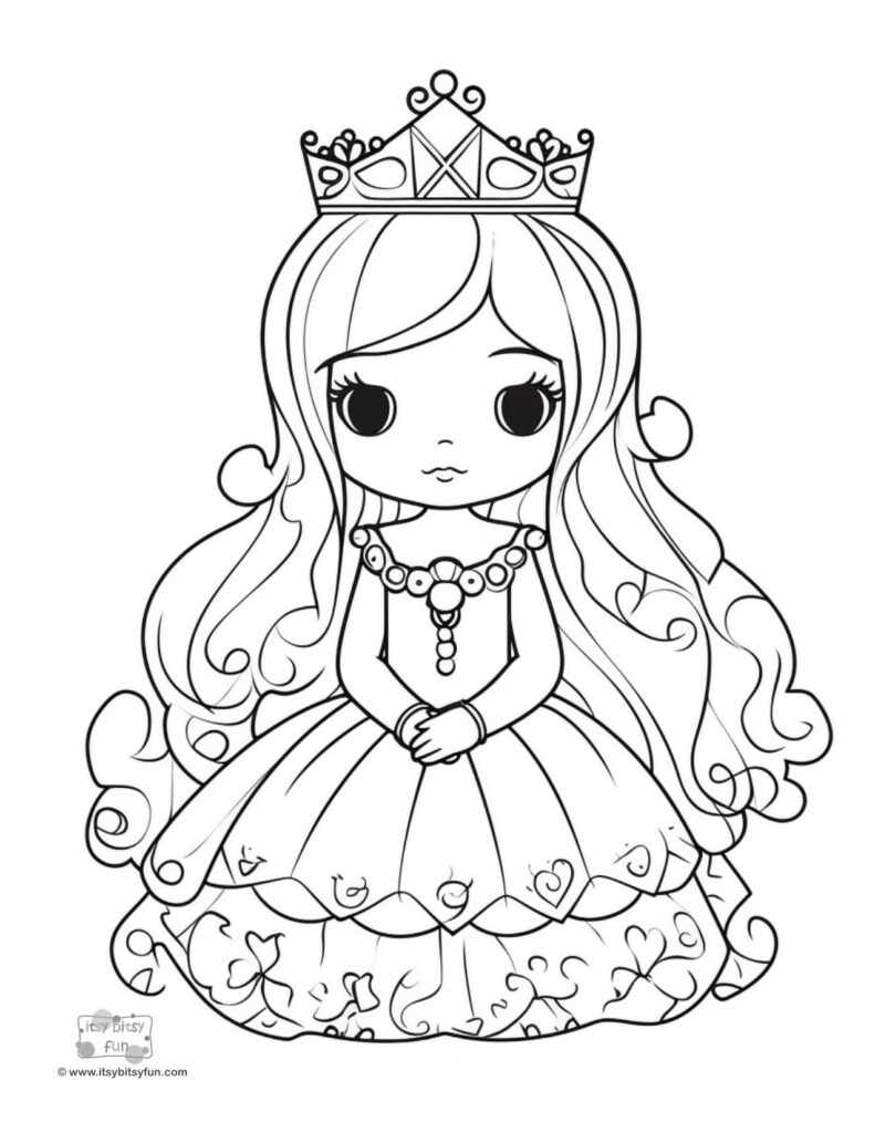 Free printable princess coloring pages