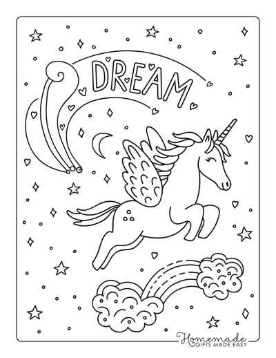 Magical unicorn coloring pages for kids adults