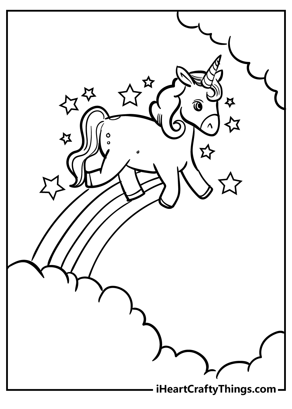 Unicorn coloring pages free printables