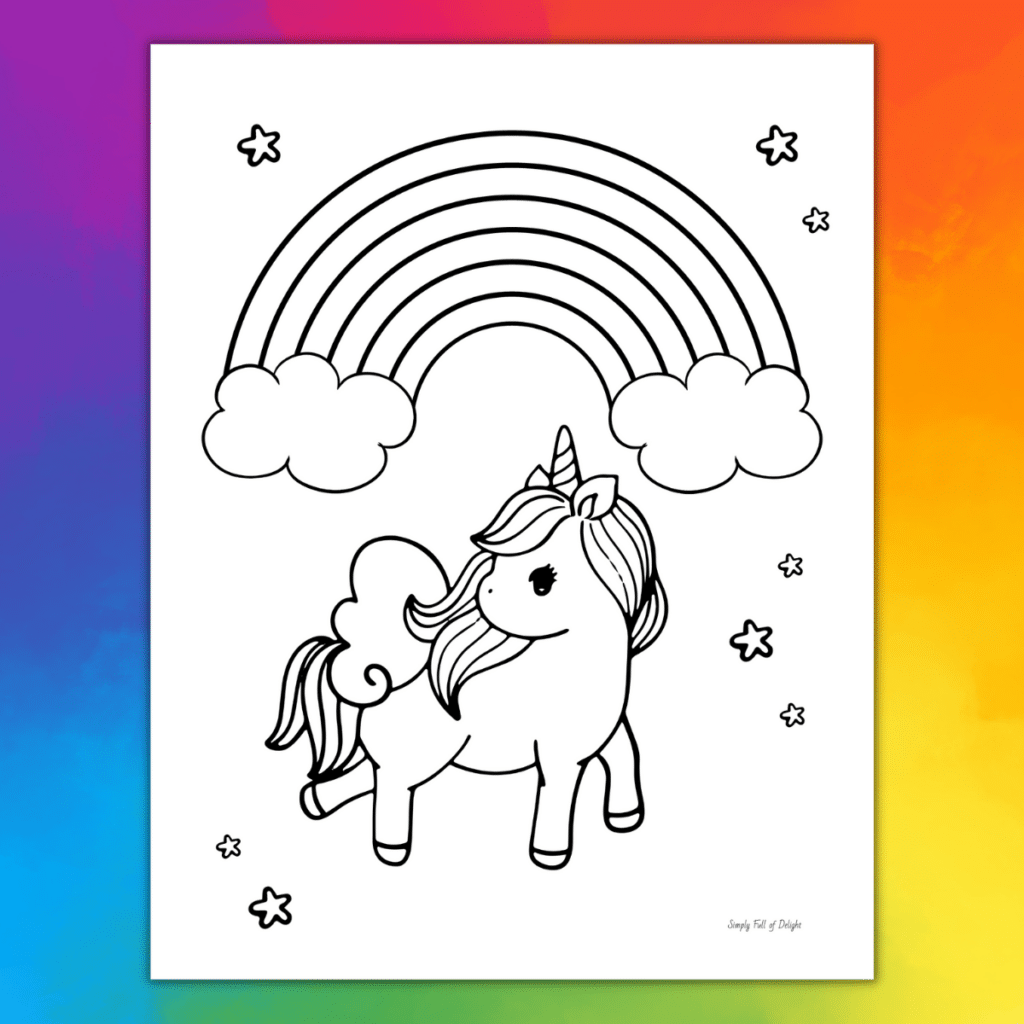 Unicorn coloring pages for kids free printable