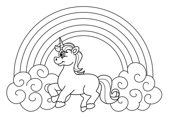 Rainbow coloring pages for kids free printable sheets