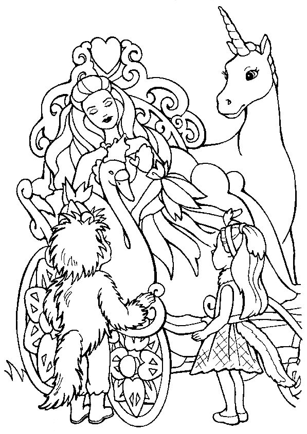 Sleeping beauty barbie coloring pages