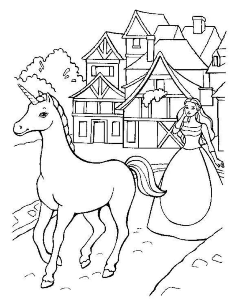 Unicorn coloring pages for kids