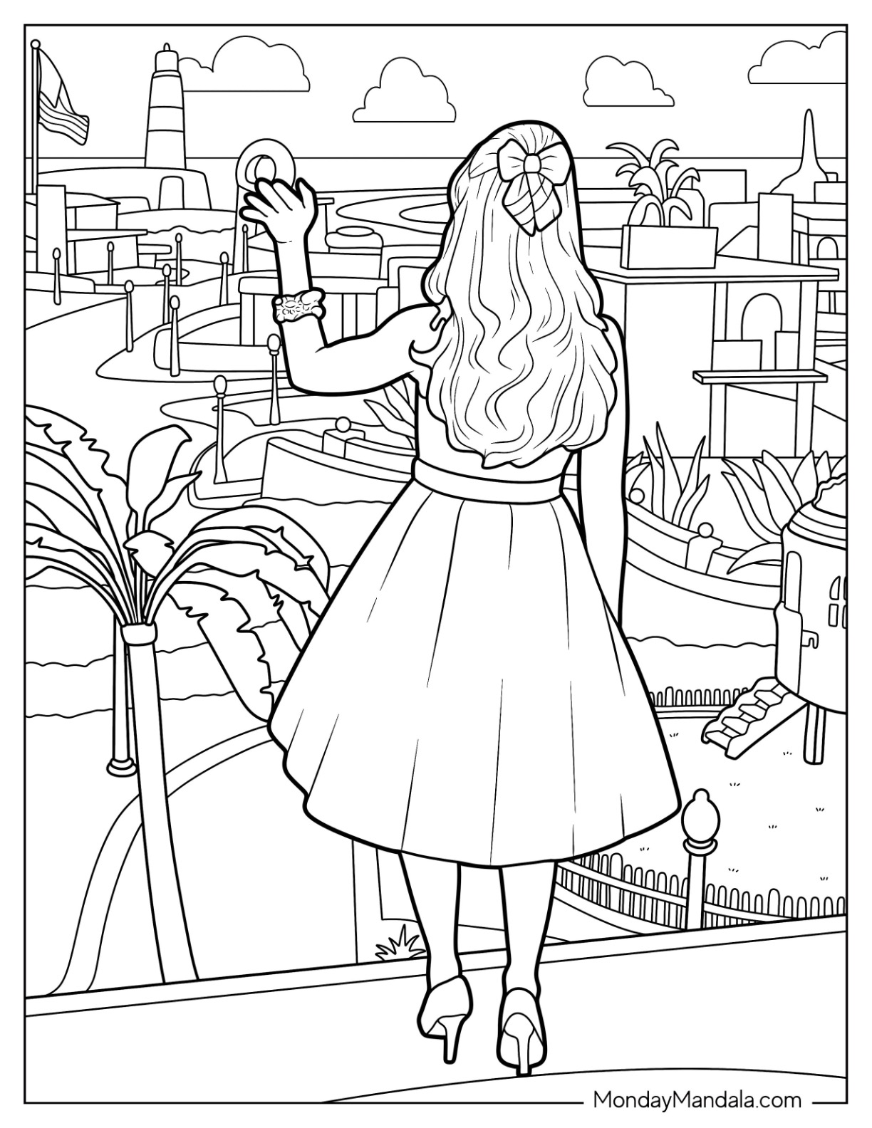 Barbie coloring pages free pdf printables