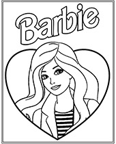 Unicorn barbie coloring page