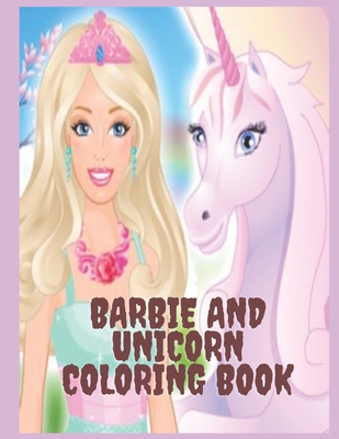 Barbie and unicorn coloring book for girls by ragab nemr