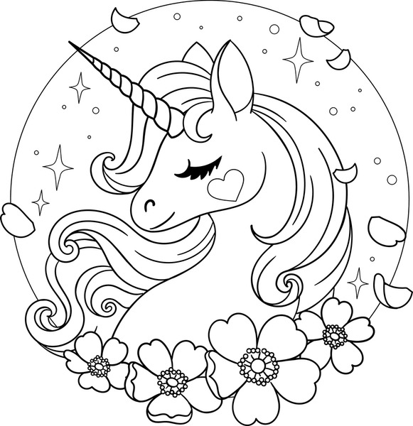 Colouring pages unicorn bilder stockbilder d