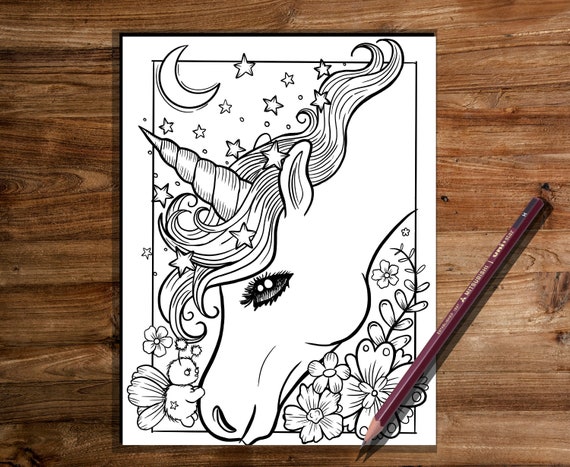 Unicorn unicorn coloring page unicorns coloring page for kids unicorn page for adults download now