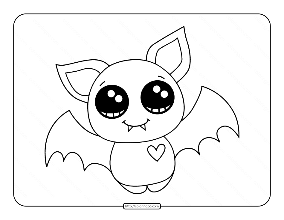 Halloween bat coloring page