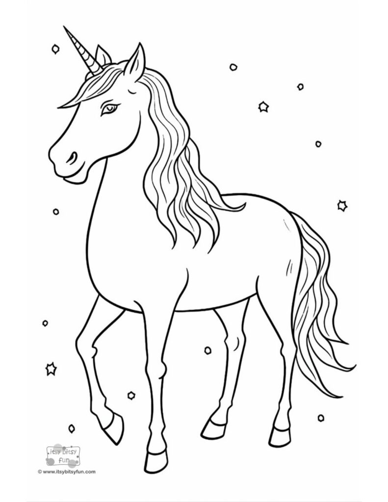 Free printable unicorn coloring pages