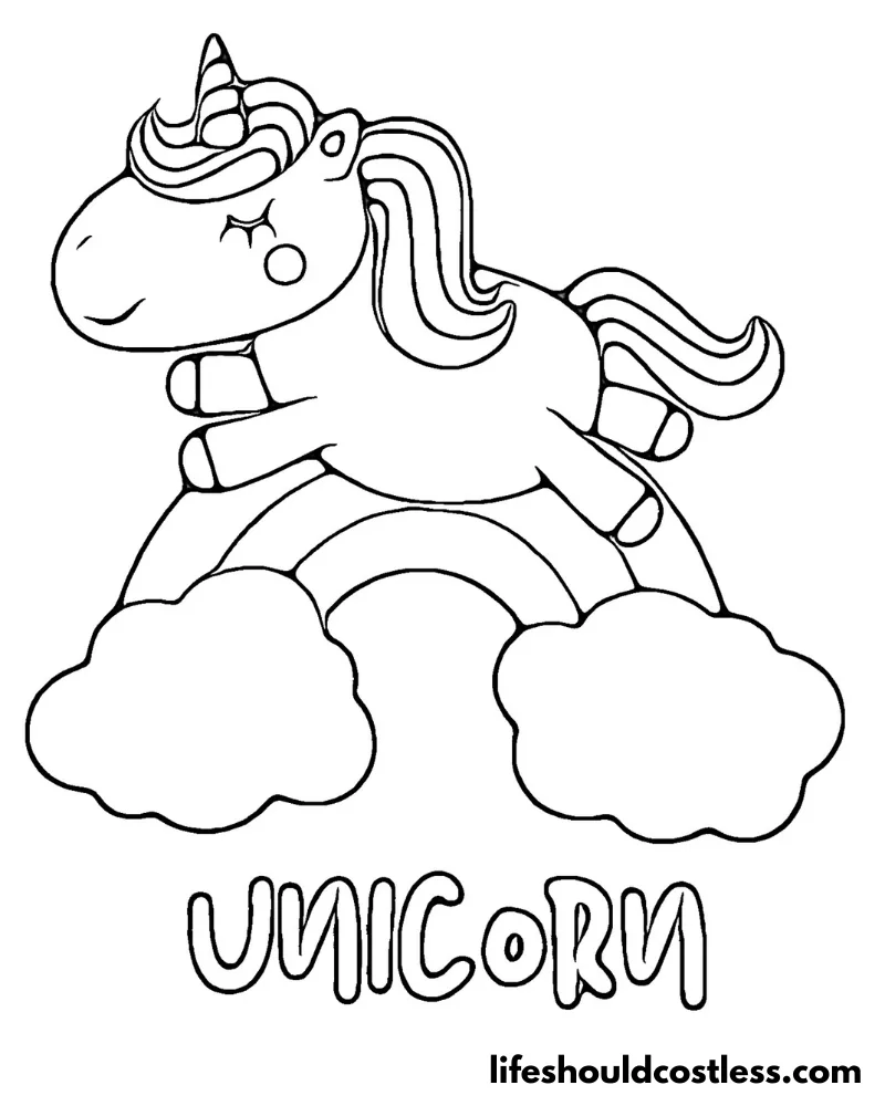 Rainbow coloring pages free printable pdf templates