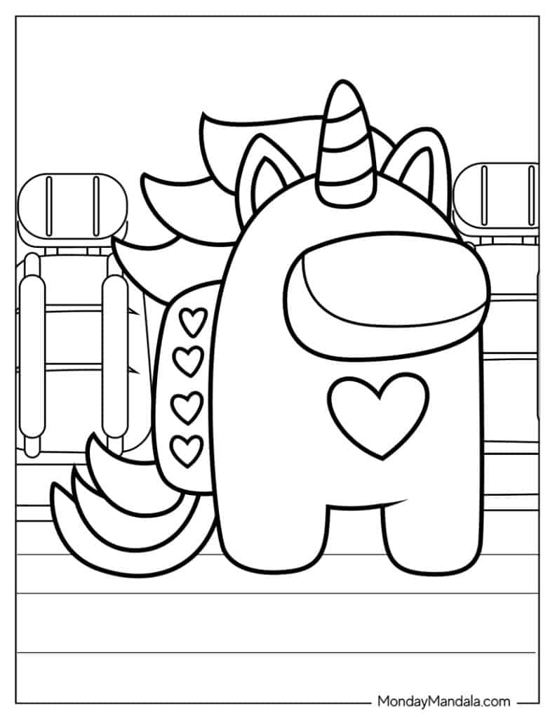 Among us coloring pages free pdf printables