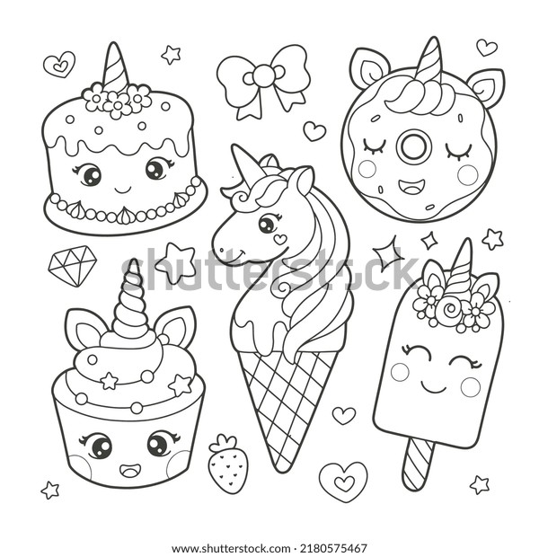 Thousand cupcake colouring pages royalty