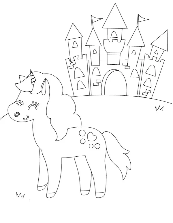 Printable unicorn coloring pages