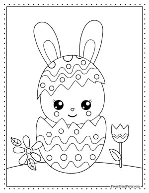 Fun easter bunnies coloring pages for kids free
