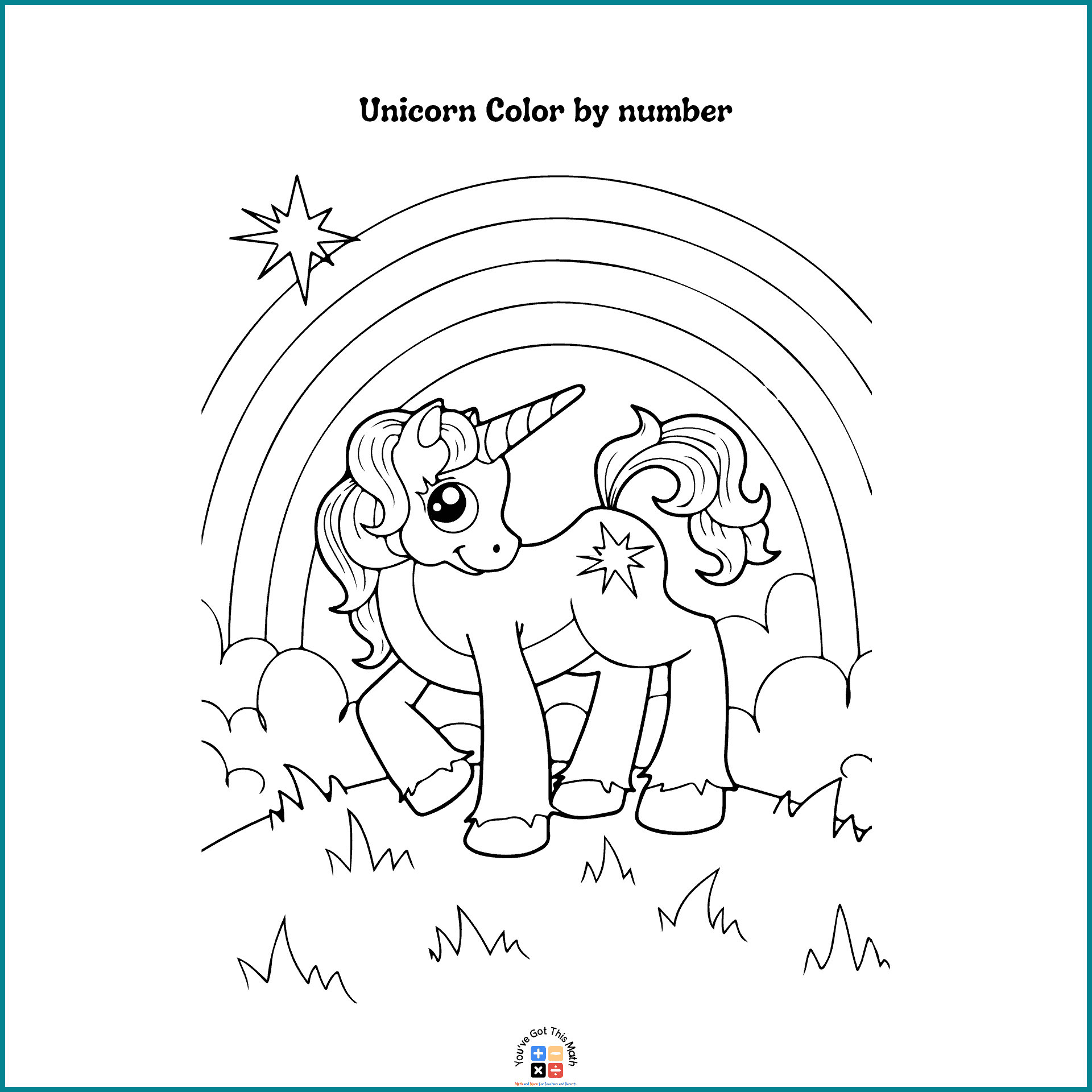 Grab your free unicorn and rainbow coloring pages pages