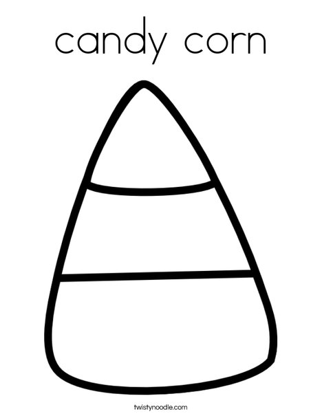 Candy corn coloring page