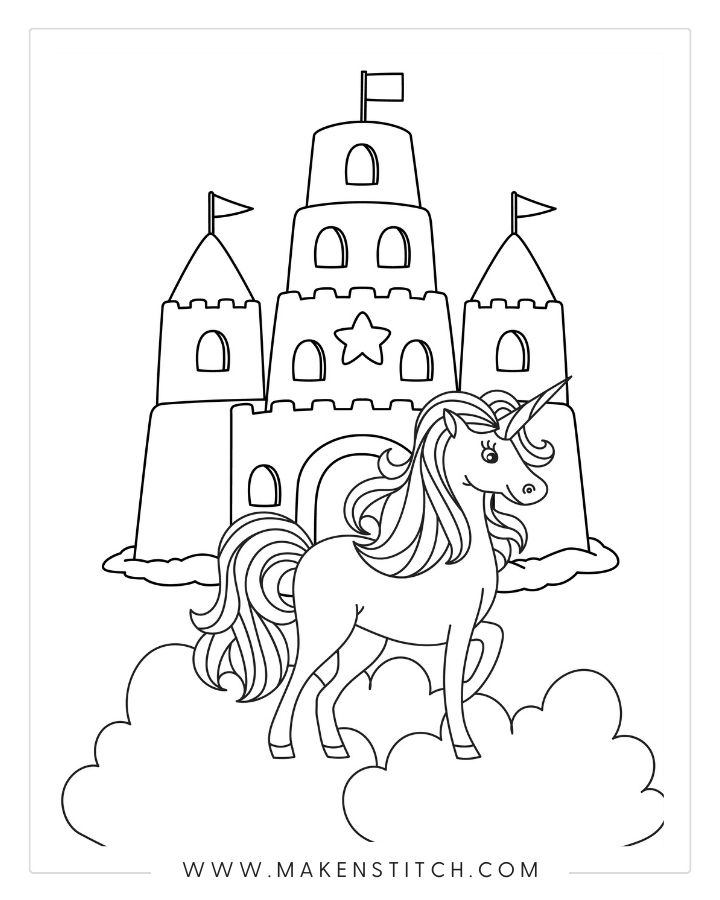 Free unicorn coloring pages for kids and adults