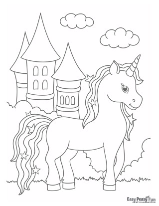 Unicorn coloring pages