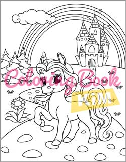 Unicorn coloring book