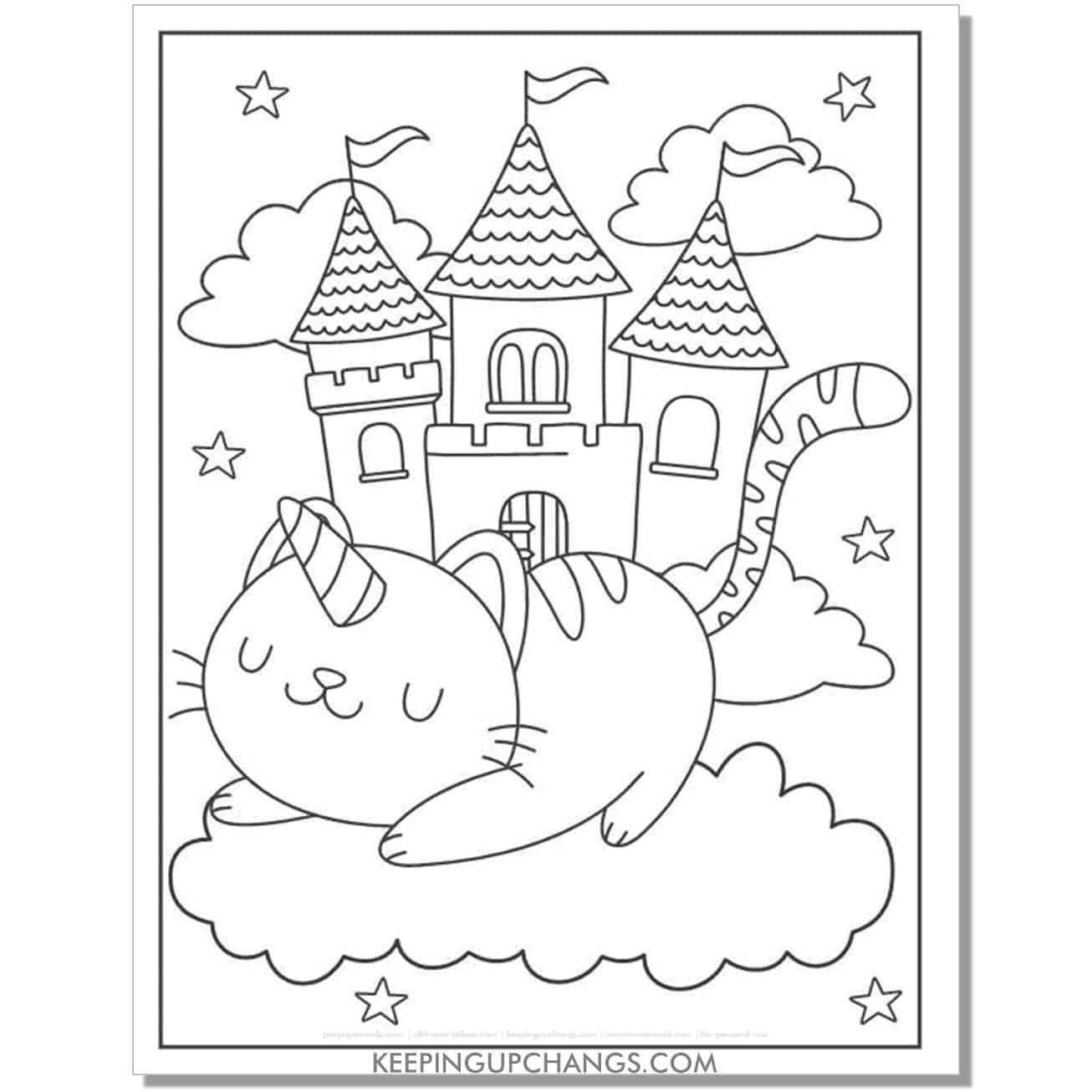 Free cat unicorn coloring pages sheets popular printables