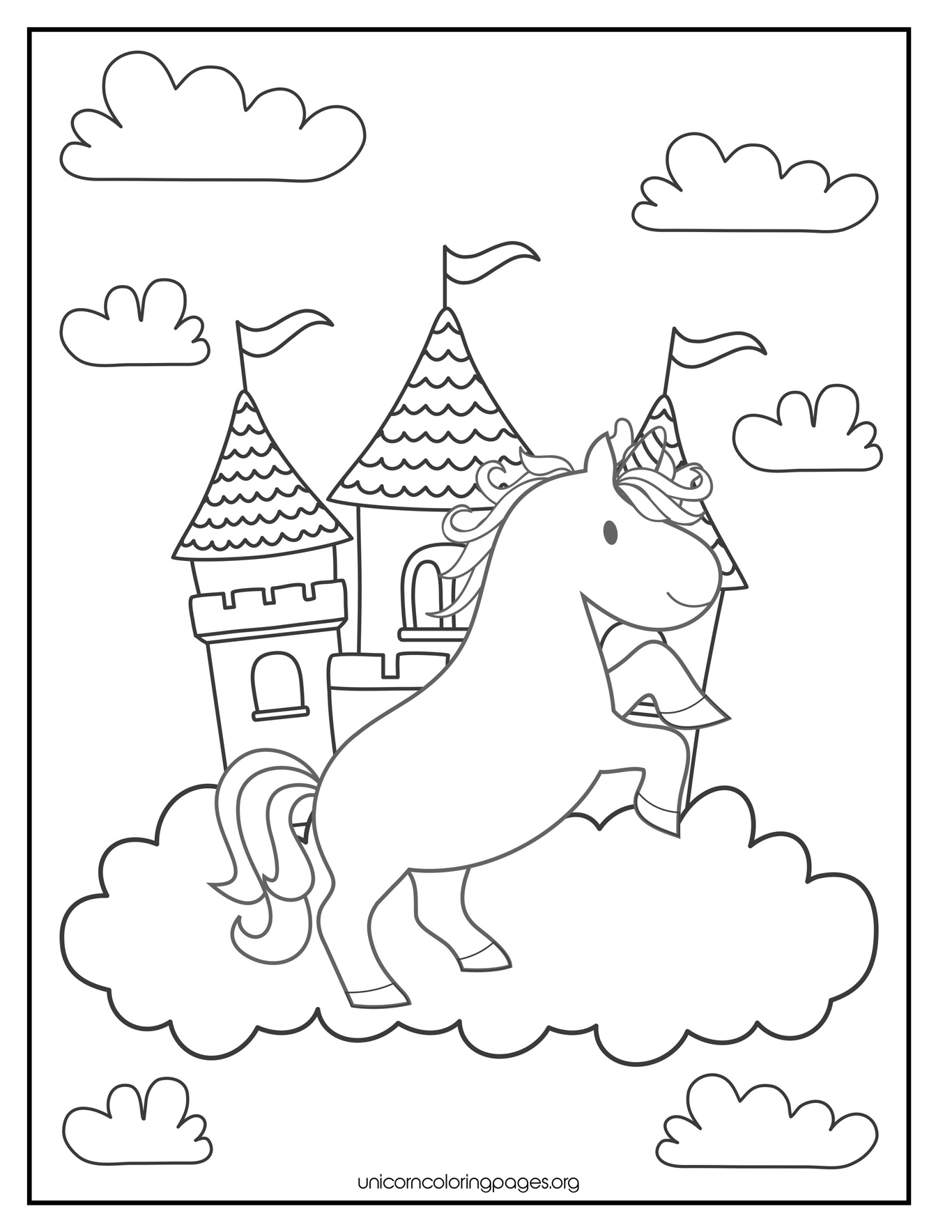 Free unicorn coloring pages pdf