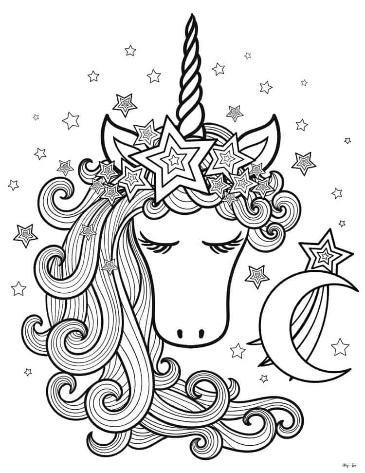 Magical unicorn coloring pages print for free skip to my lou