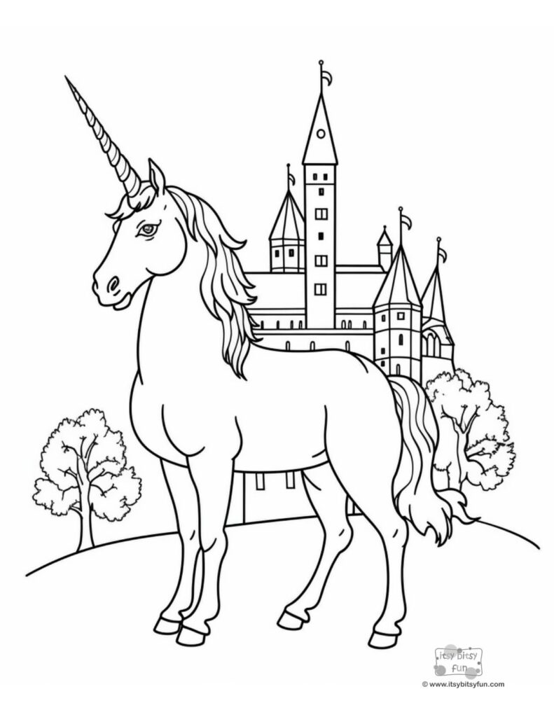 Free printable unicorn coloring pages