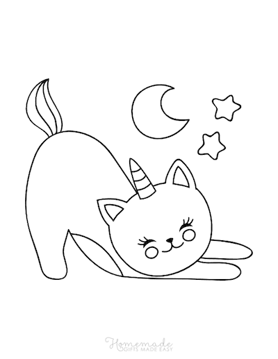 Free cat coloring pages for kids adults