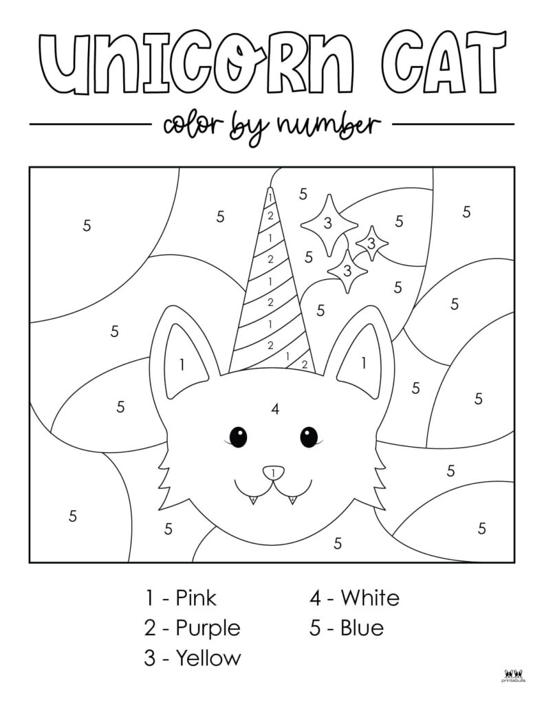 Unicorn cat caticorn coloring pages