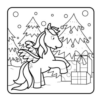 Christmas activities unicorn christmas coloring pages