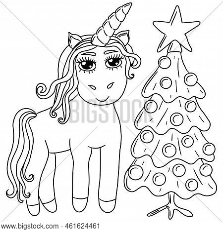 Festive unicorn new vector photo free trial bigstock