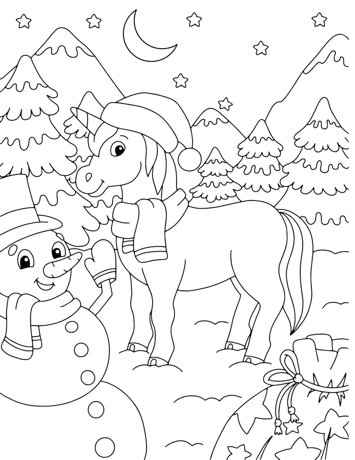 Free christmas coloring pages for kids