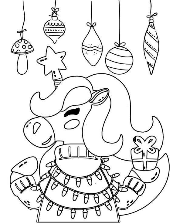 Unicorn christmas coloring pages pdf christmas coloring printables unicorn winter coloring sheets unicorn holiday coloring pages