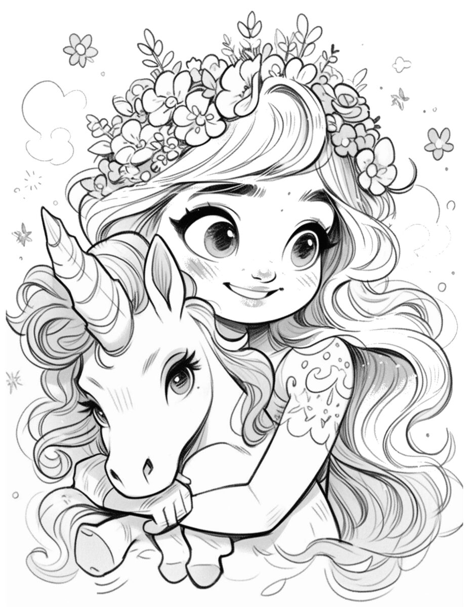 Unicorn coloring pages