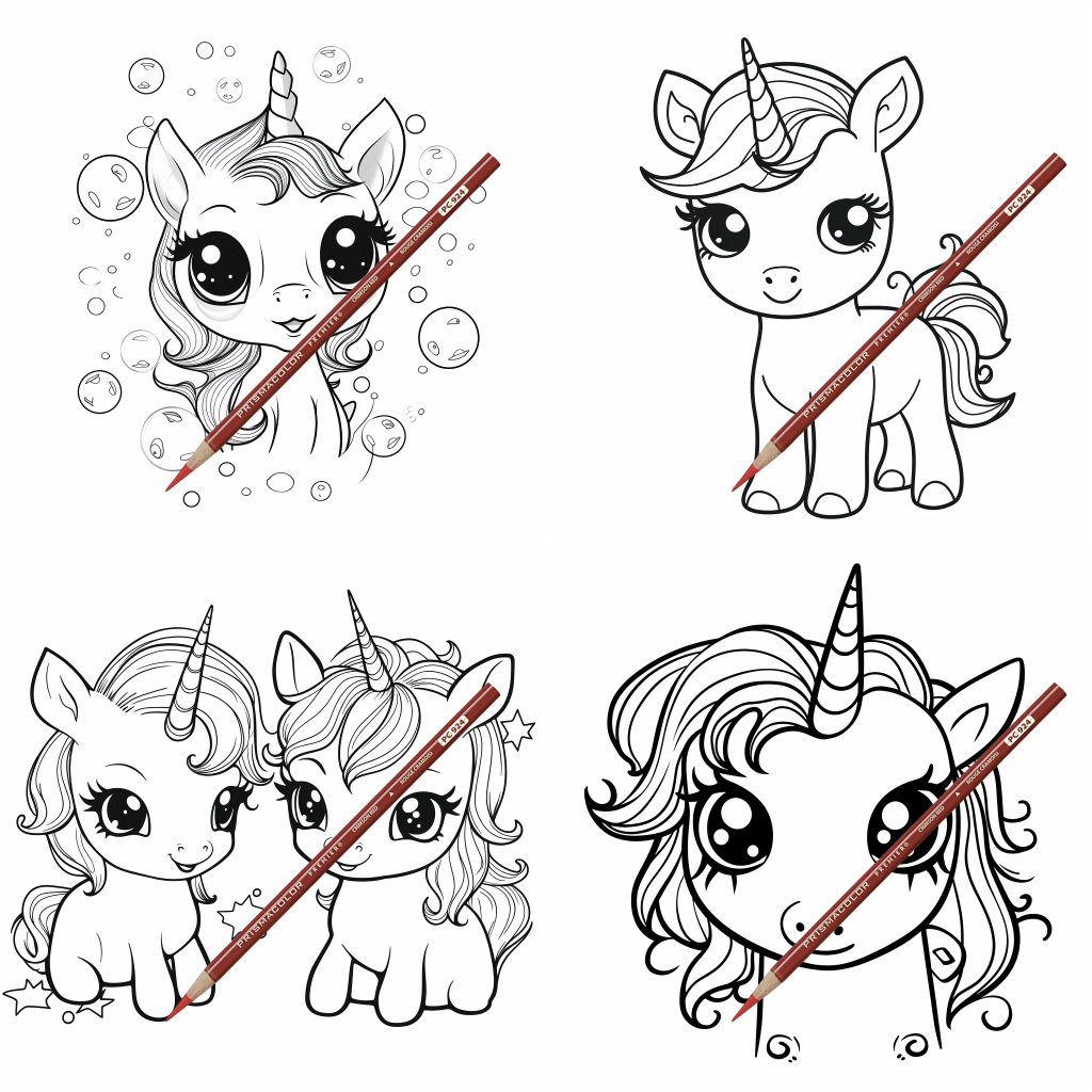 Cute unicorn coloring book vol coloring pages â the coloring pages store