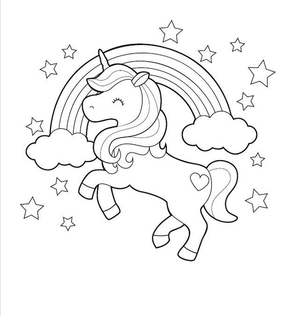 Unicorn coloring pages